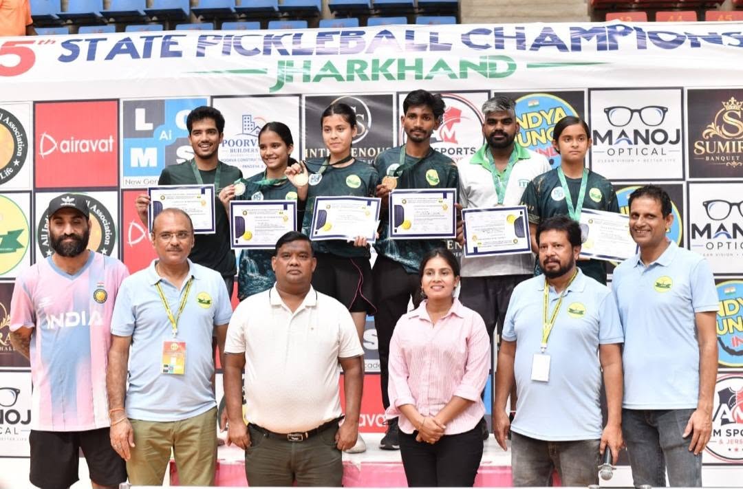 5वीं झारखंड स्टेट पिकलबॉल चैंपियनशिप 2026 में शामिल हुए झारखण्ड राज्य अल्पसंख्यक आयोग के माननीय उपाध्यक्ष श्री प्राणेश सॉलोमन।